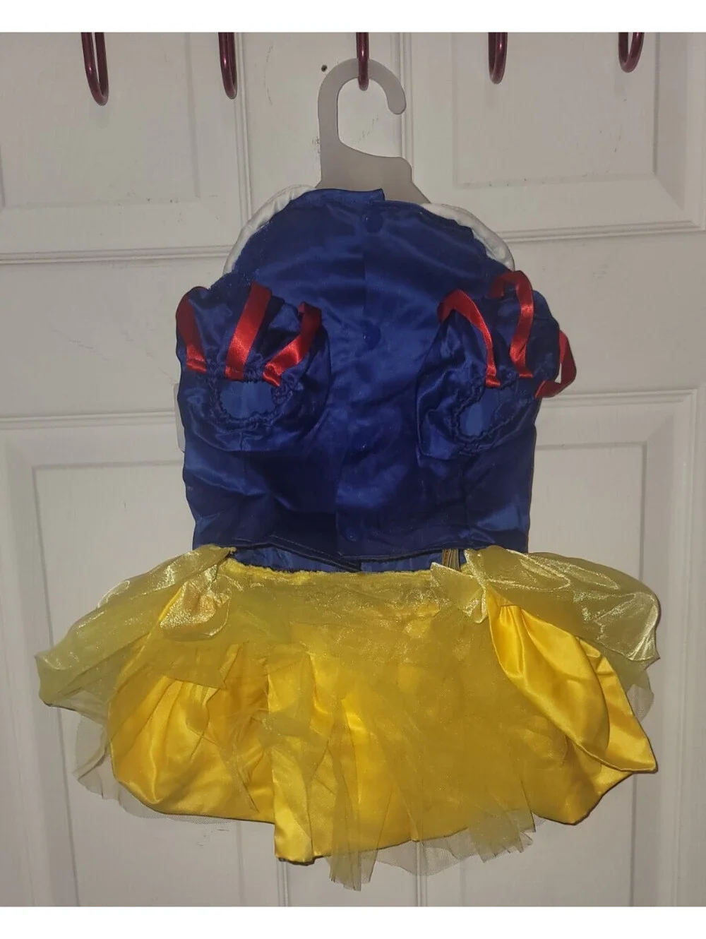 DISNEY PRINCESS SNOW WHITE SEQUIN RUFFLE DRESS RED BOW PET DOG SIZE XL